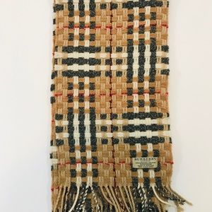 Burberry Tan Fringe Scarf